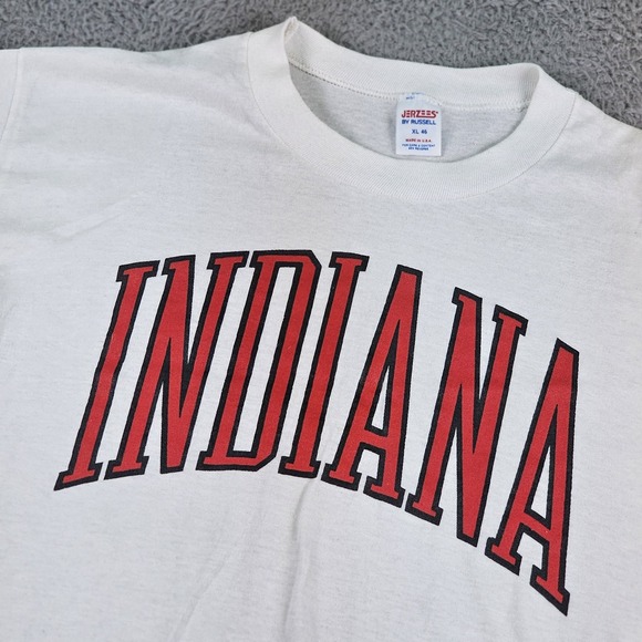 Jerzees Other - Vintage Indiana Hoosiers Shirt Mens XL White NCAA Basketball Jerzees 90s Tee